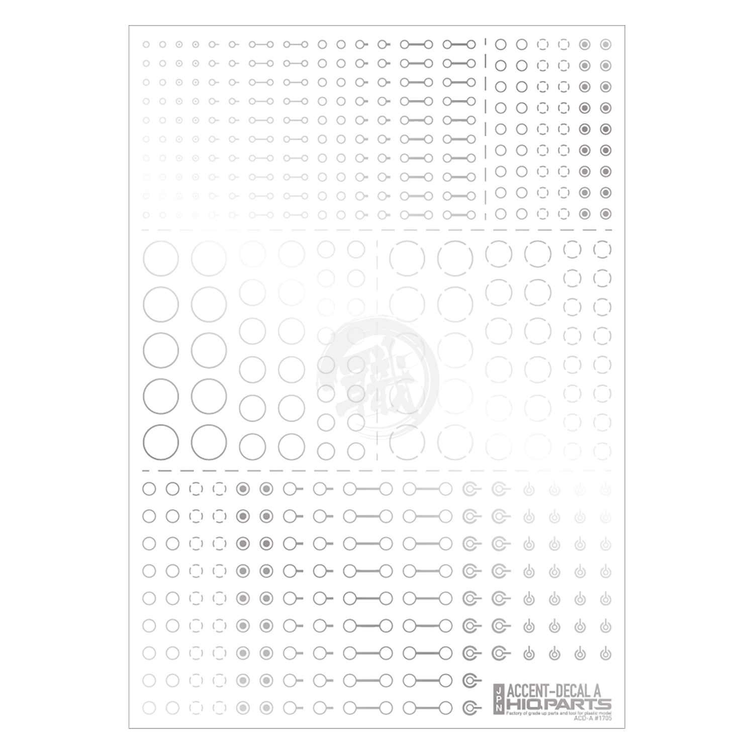 HIQParts - Accent Decal A [Silver] - ShokuninGunpla