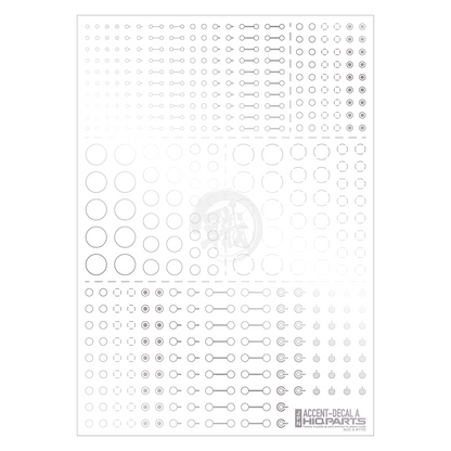 HIQParts - Accent Decal A [Silver] - ShokuninGunpla