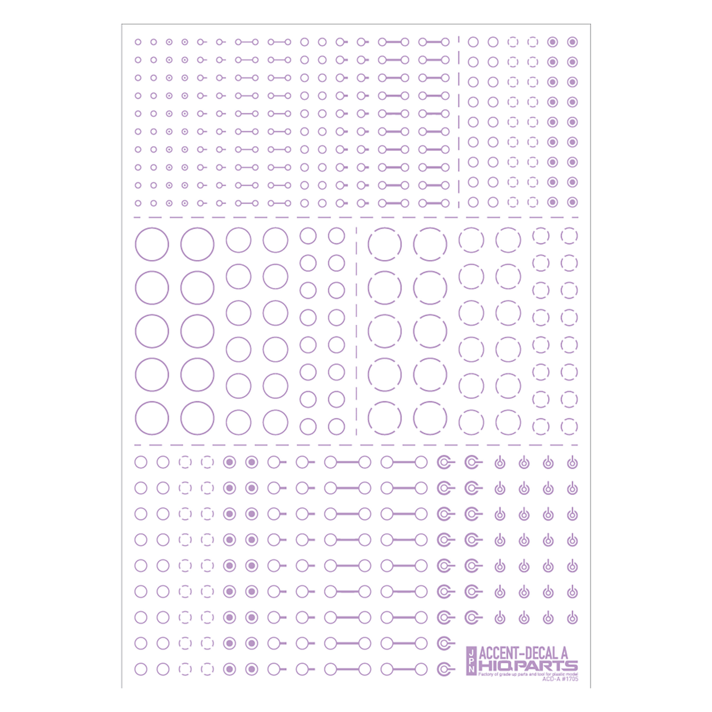 HIQParts - Accent Decal A [Light Purple] - ShokuninGunpla