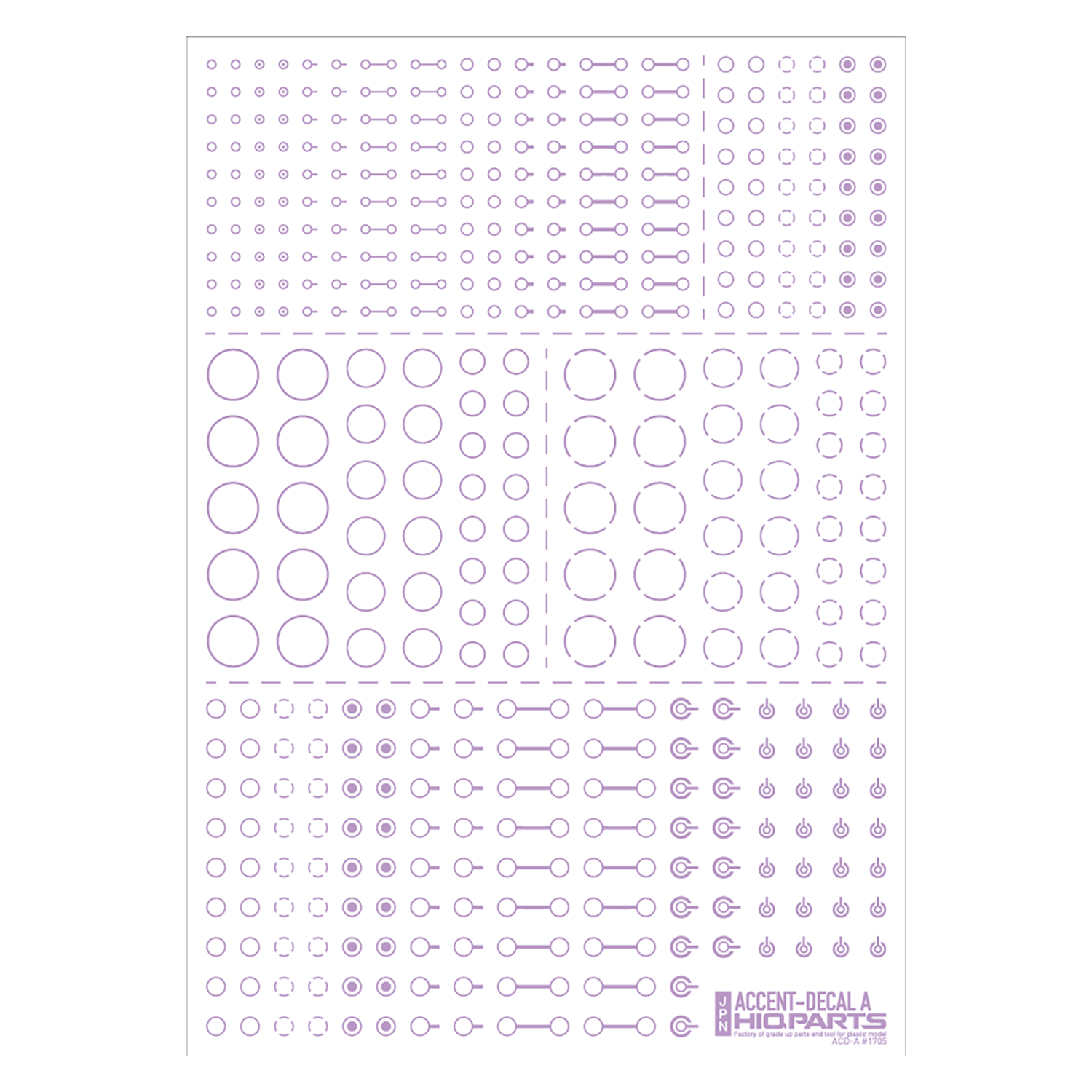 HIQParts - Accent Decal A [Light Purple] - ShokuninGunpla