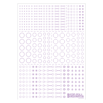 HIQParts - Accent Decal A [Light Purple] - ShokuninGunpla