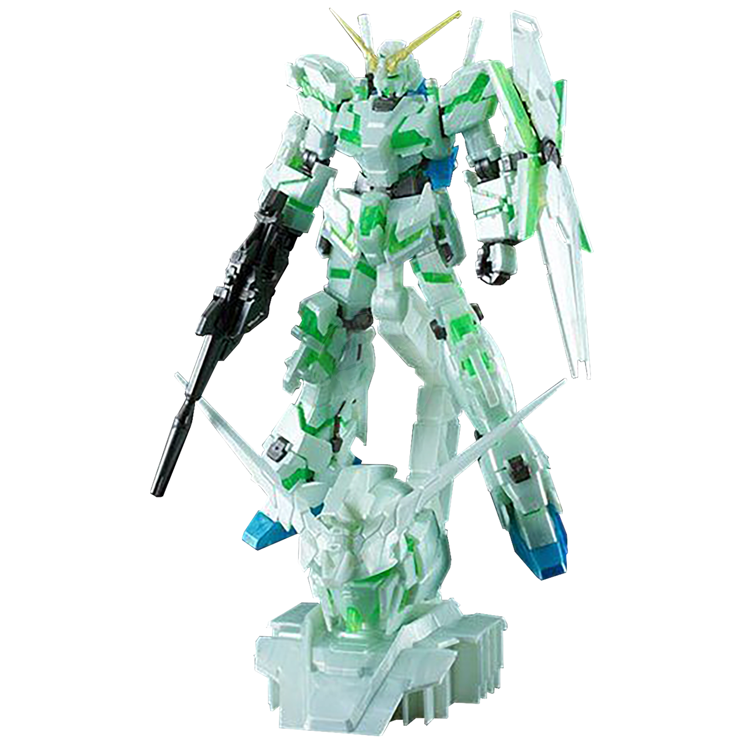 Bandai - HG Unicorn Gundam [Destroy Mode] [Final Battle Ver.] [Head Display Base Ver.] - ShokuninGunpla