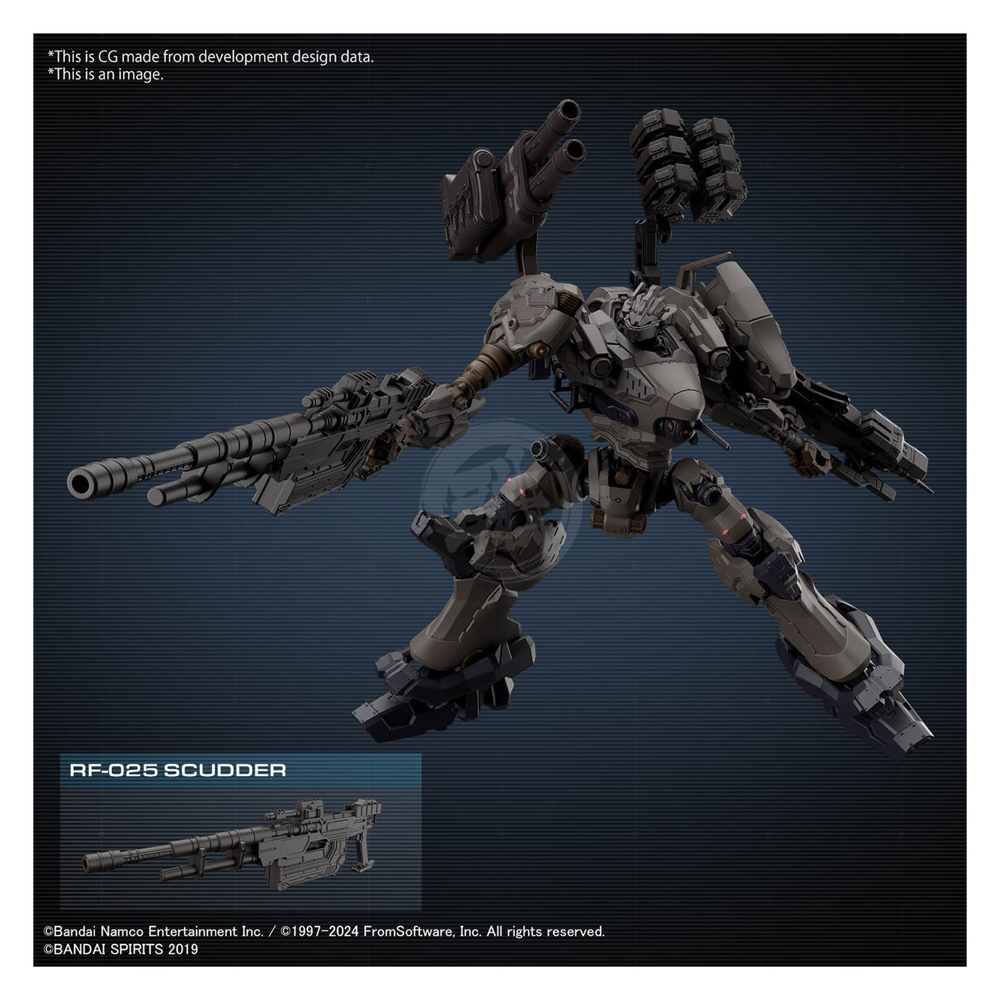 30MM Armored Core VI Fires of Rubicon RaD CC-2000 Orbiter Nightfall