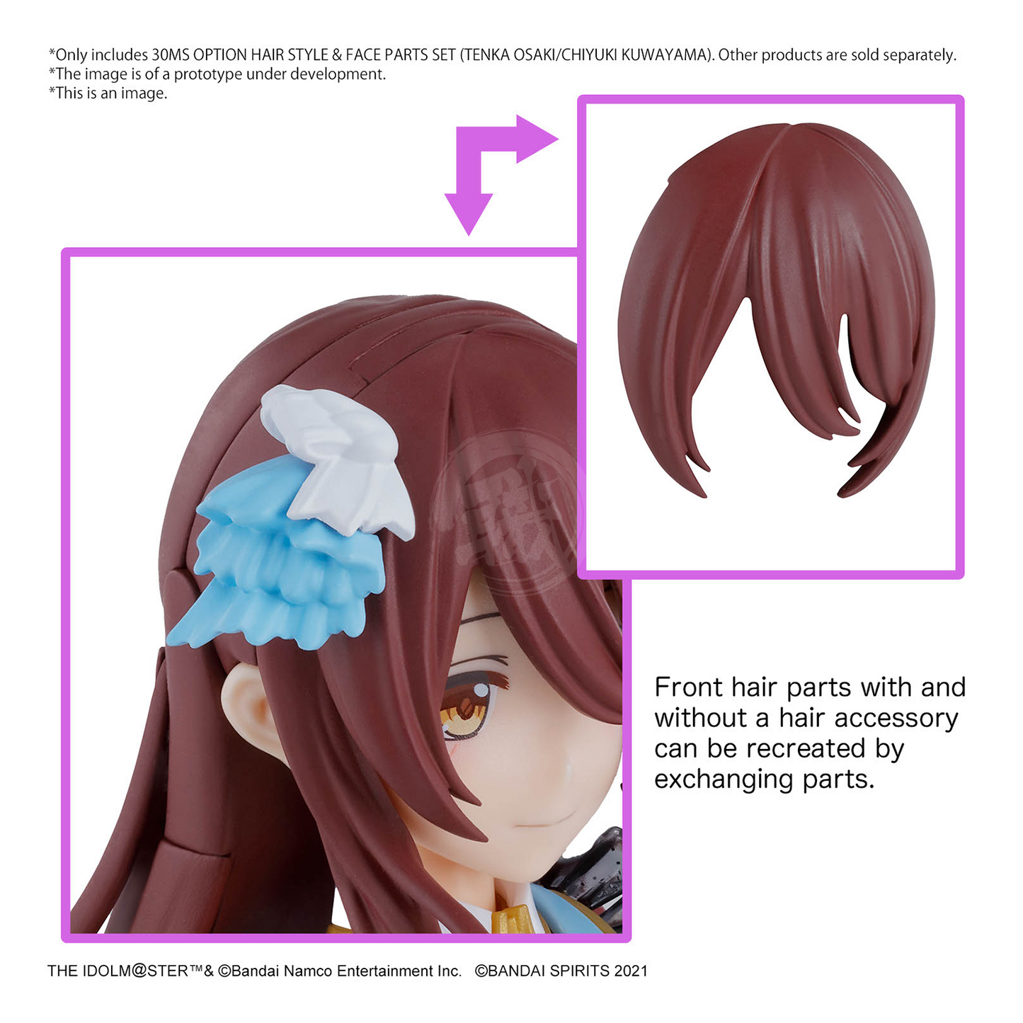 Bandai - 30MS Option Hair Style & Face Parts Set (Tenka Osaki/Chiyuki Kuwayama) - ShokuninGunpla