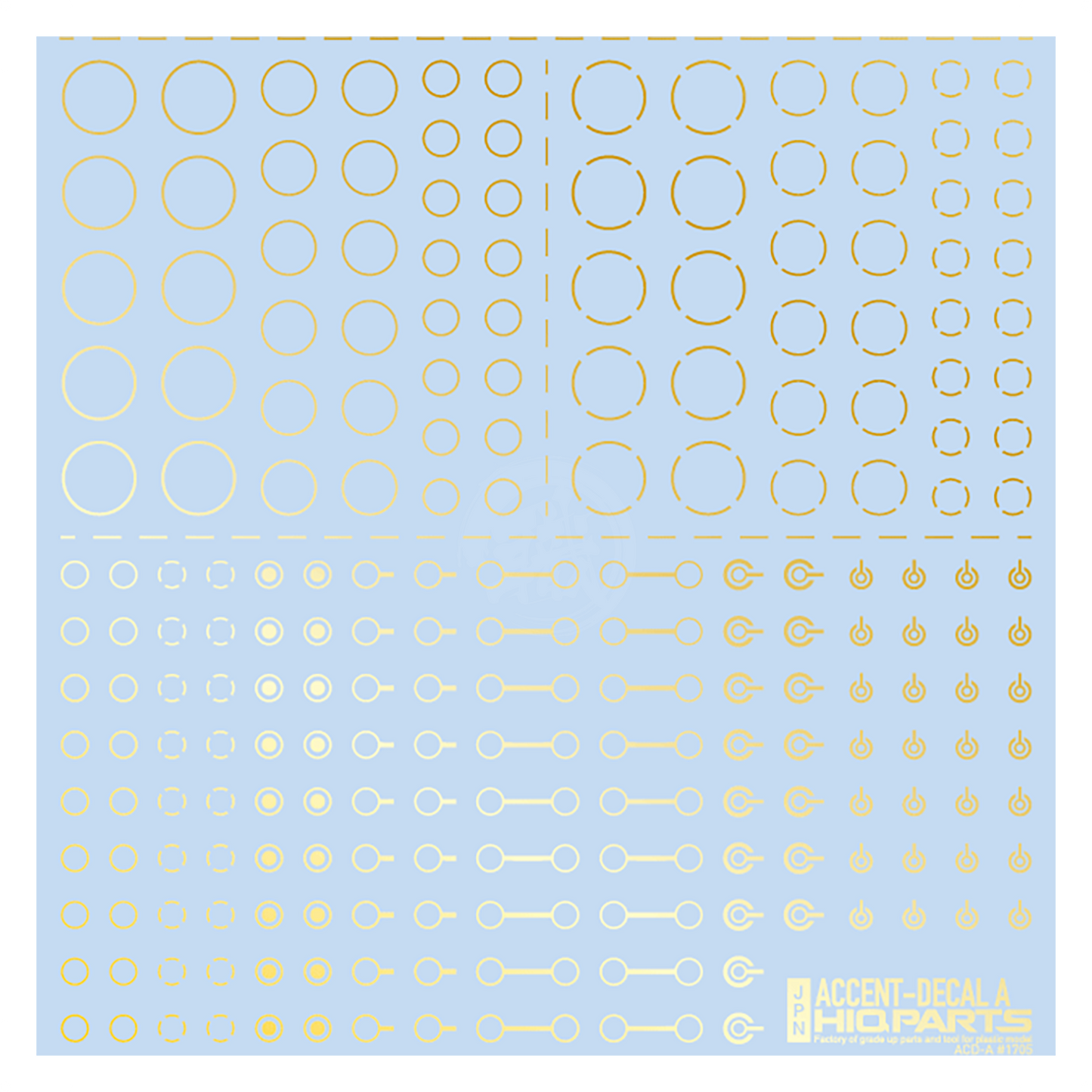 HIQParts - Accent Decal A [Gold] - ShokuninGunpla