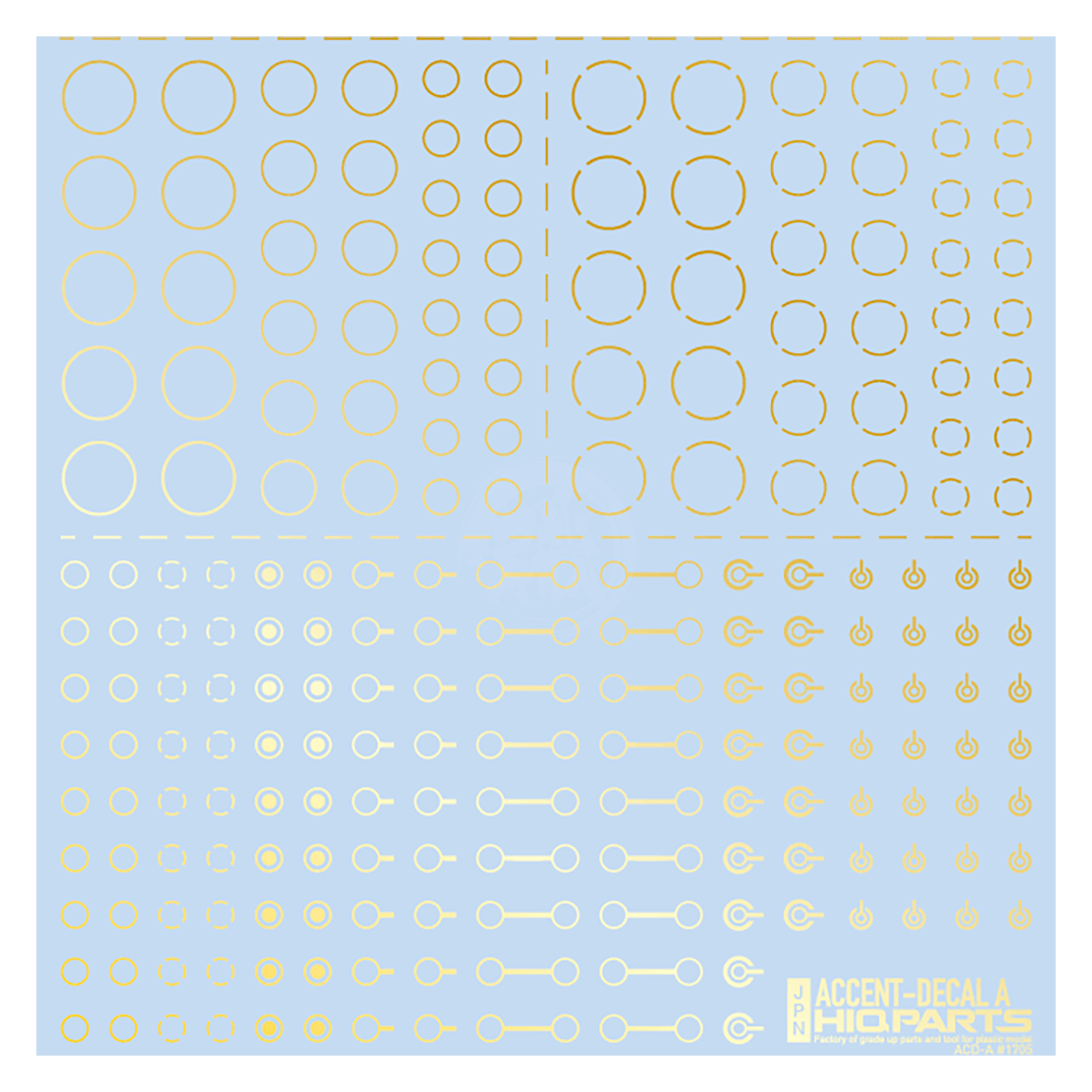 HIQParts - Accent Decal A [Gold] - ShokuninGunpla