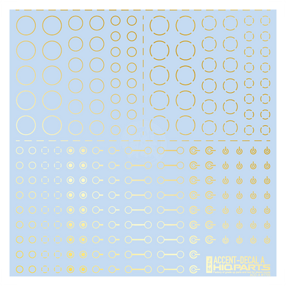 HIQParts - Accent Decal A [Gold] - ShokuninGunpla