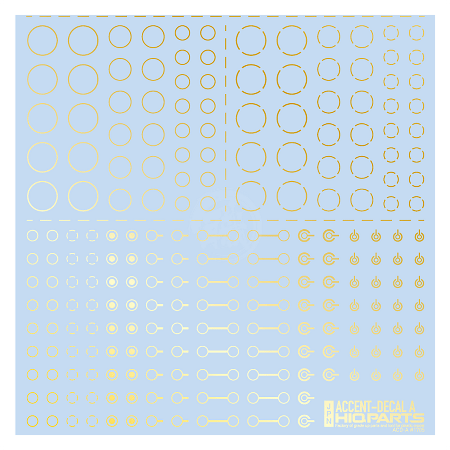 HIQParts - Accent Decal A [Foil Gold] - ShokuninGunpla