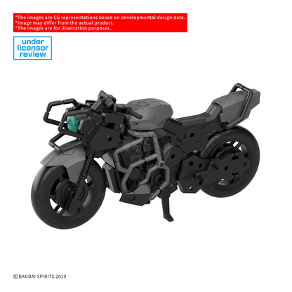 Bandai 30mm Extended Armament Vehicle Boost Wild Bike Ver. model kit with detailed vehicle and weapon components.