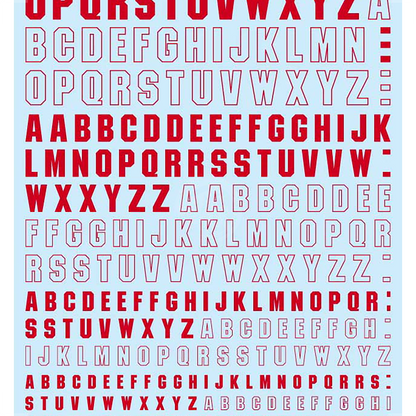 Sujiborido - Robo Decals [Alphabet 01 Red] - ShokuninGunpla