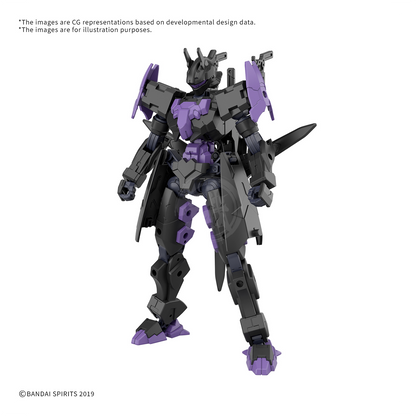 Bandai 30MM Levinix Type-B model kit with detailed plastic parts and assembly features in a dynamic pose.
