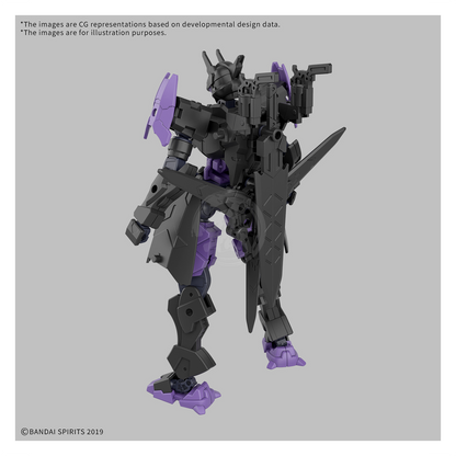 Bandai 30MM Levinix Type-B model kit with detailed parts, assembled and displayed on a neutral background.