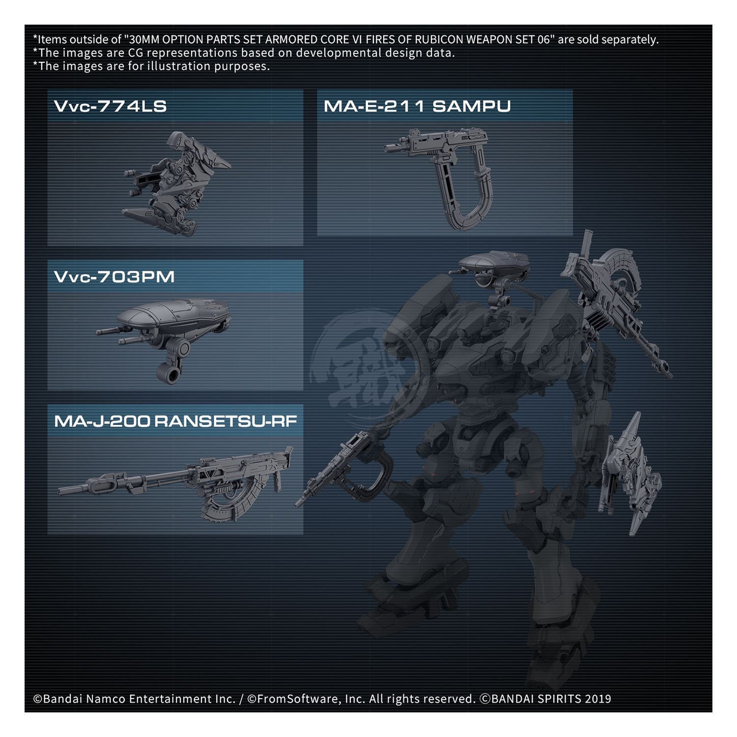 30MM Option Parts Set Armored Core Fires of Rubicon Weapon Set 06 - ShokuninGunpla