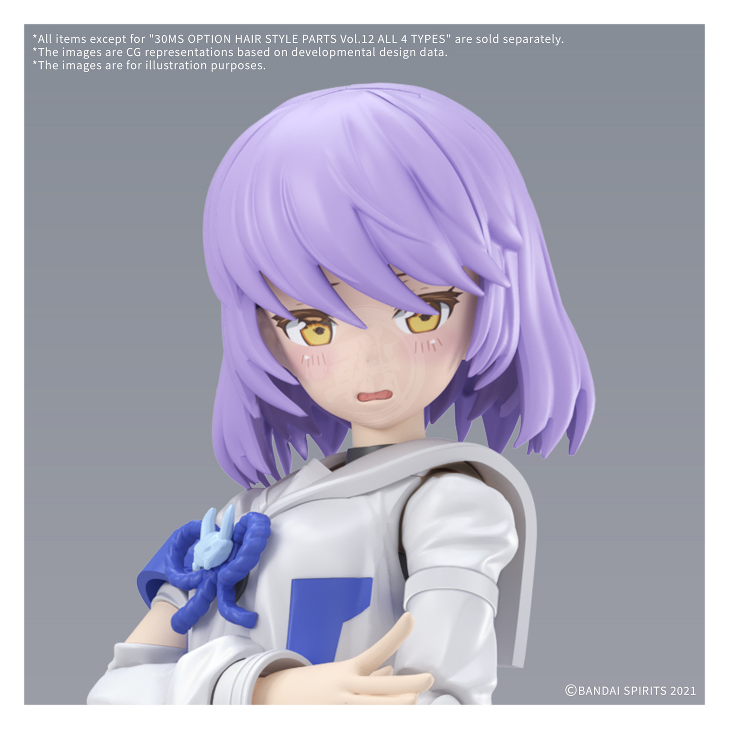 30MS Hair Style Parts [Vol.12] [Medium-6 Purple-2] - ShokuninGunpla