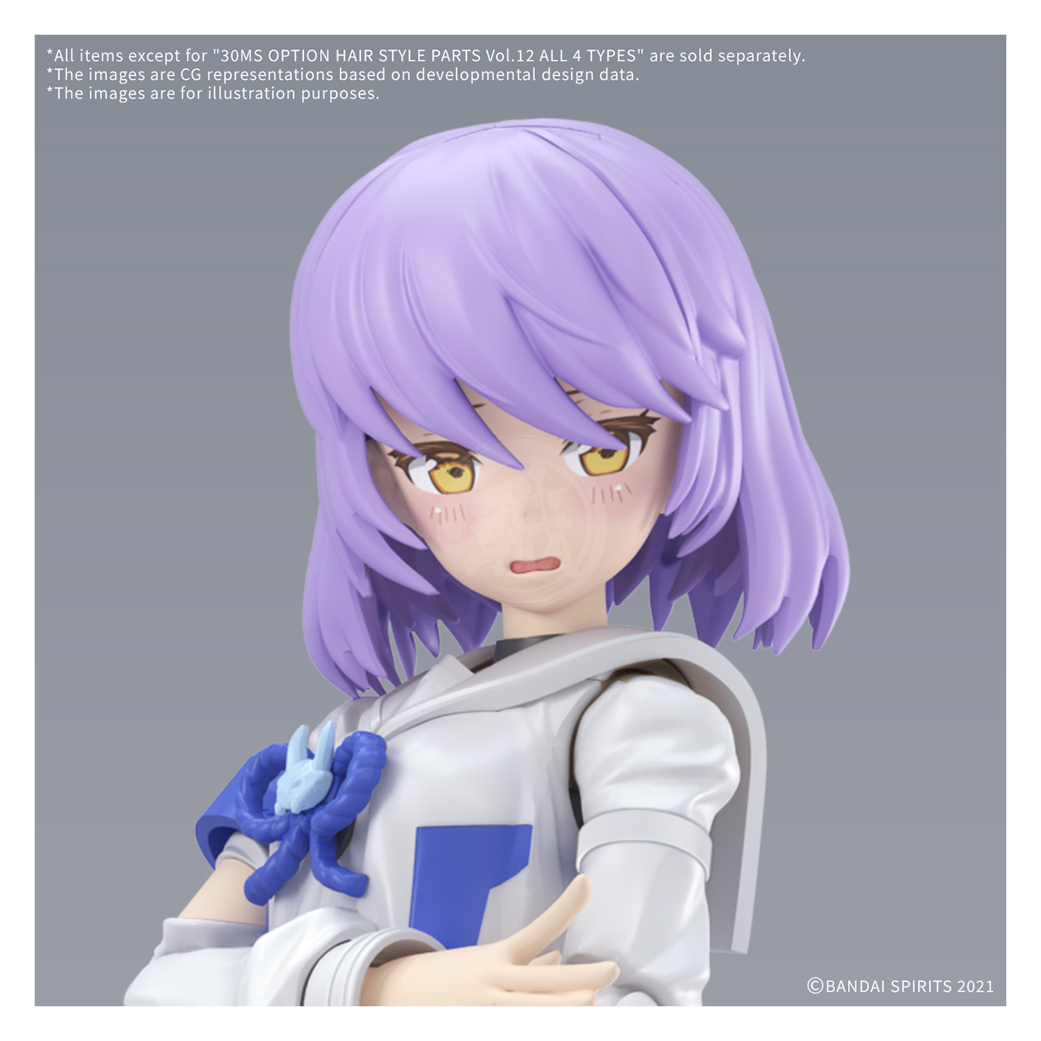 30MS Hair Style Parts [Vol.12] [Medium-6 Purple-2] - ShokuninGunpla