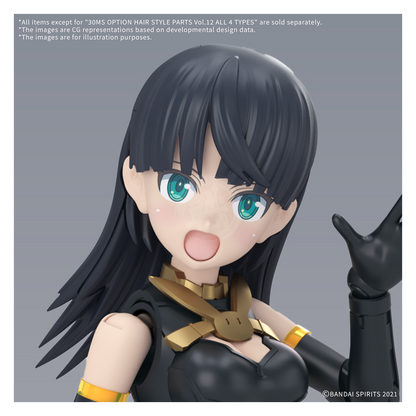 30MS Hair Style Parts [Vol.12] [Straight-1 Navy-1] - ShokuninGunpla