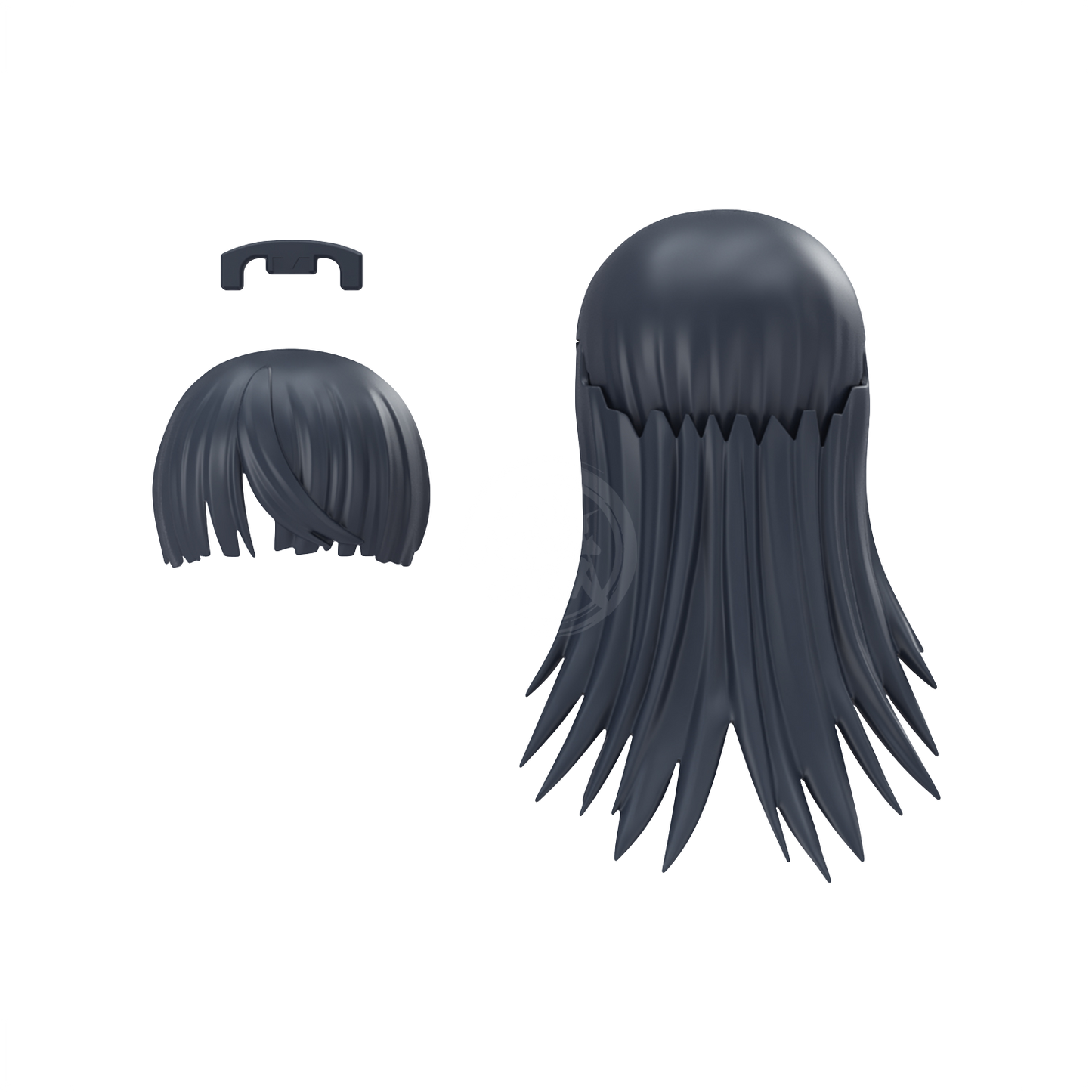 30MS Hair Style Parts [Vol.12] [Straight-1 Navy-1] - ShokuninGunpla