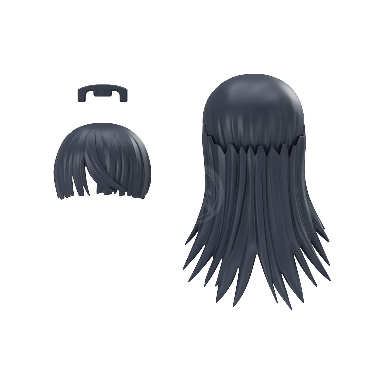 30MS Hair Style Parts [Vol.12] [Straight-1 Navy-1] - ShokuninGunpla