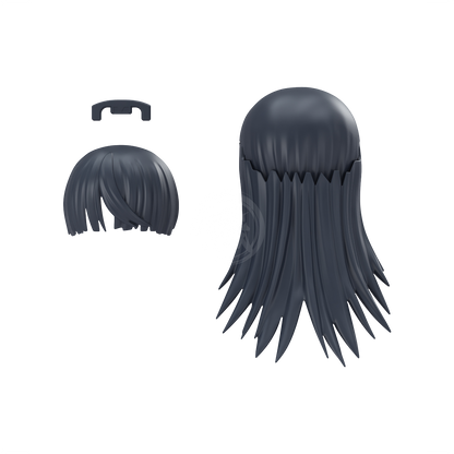 30MS Hair Style Parts [Vol.12] [Straight-1 Navy-1] - ShokuninGunpla