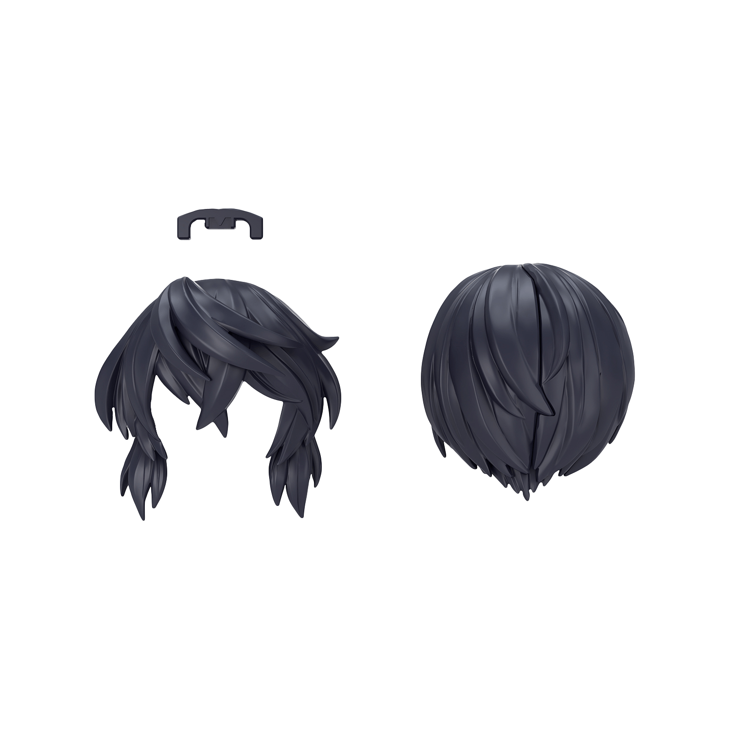 30MS Hair Style Parts [Vol.13] [Medium-8 Black-1] - ShokuninGunpla