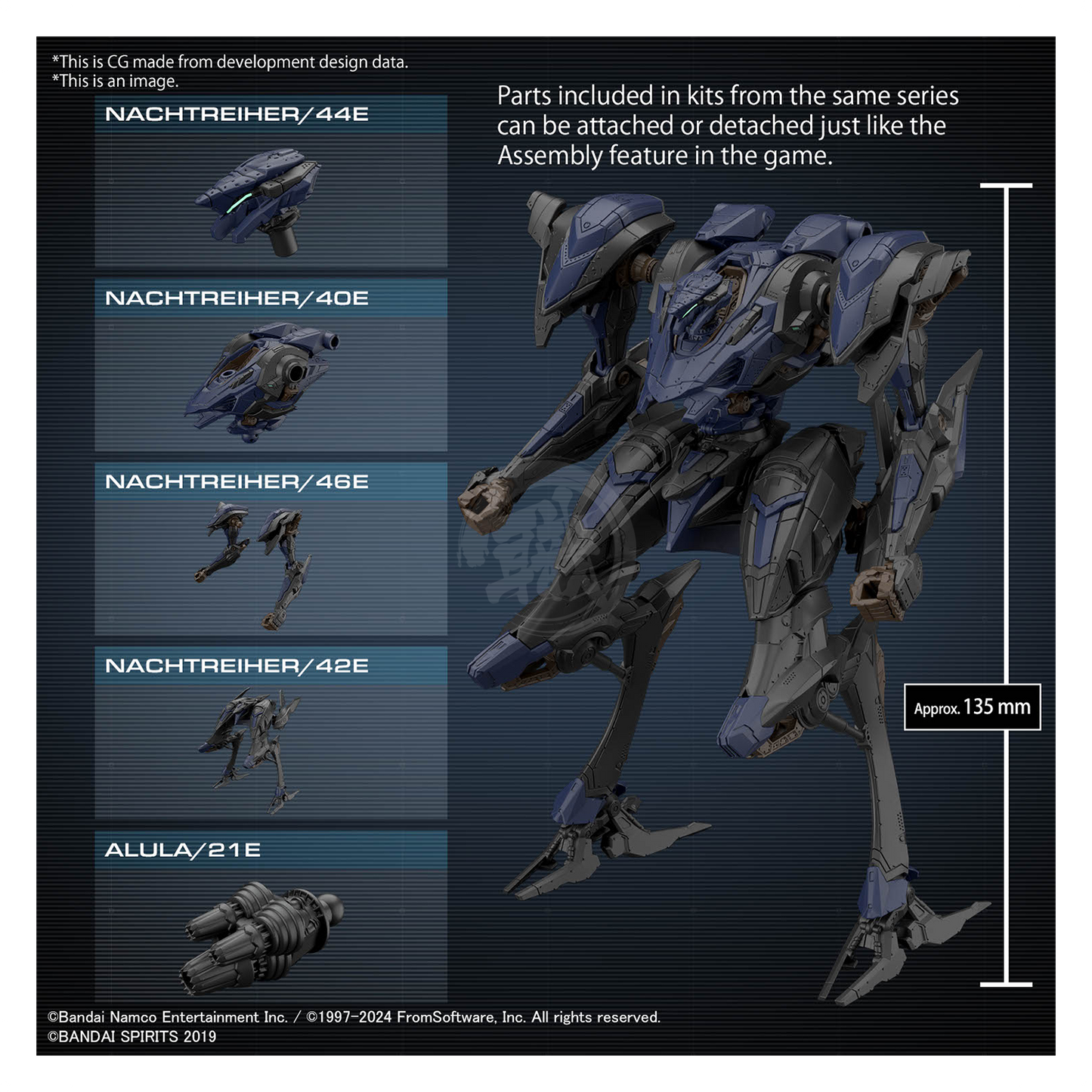 30MM Armored Core VI Fires of Rubicon Schneider Nachtreiher/40E Steel Haze