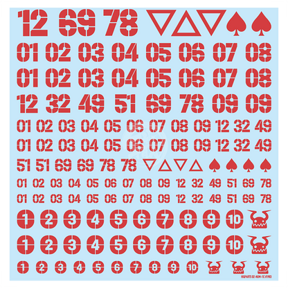 HIQParts - DZ Number Decal [Red] - ShokuninGunpla