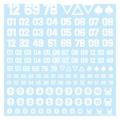 HIQParts - DZ Number Decal [White] - ShokuninGunpla