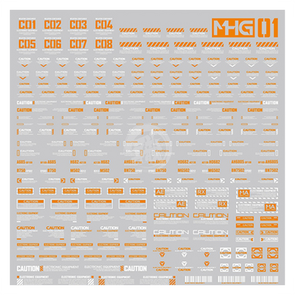 HobbyMio - General Caution Decals [MHG01-004] - ShokuninGunpla