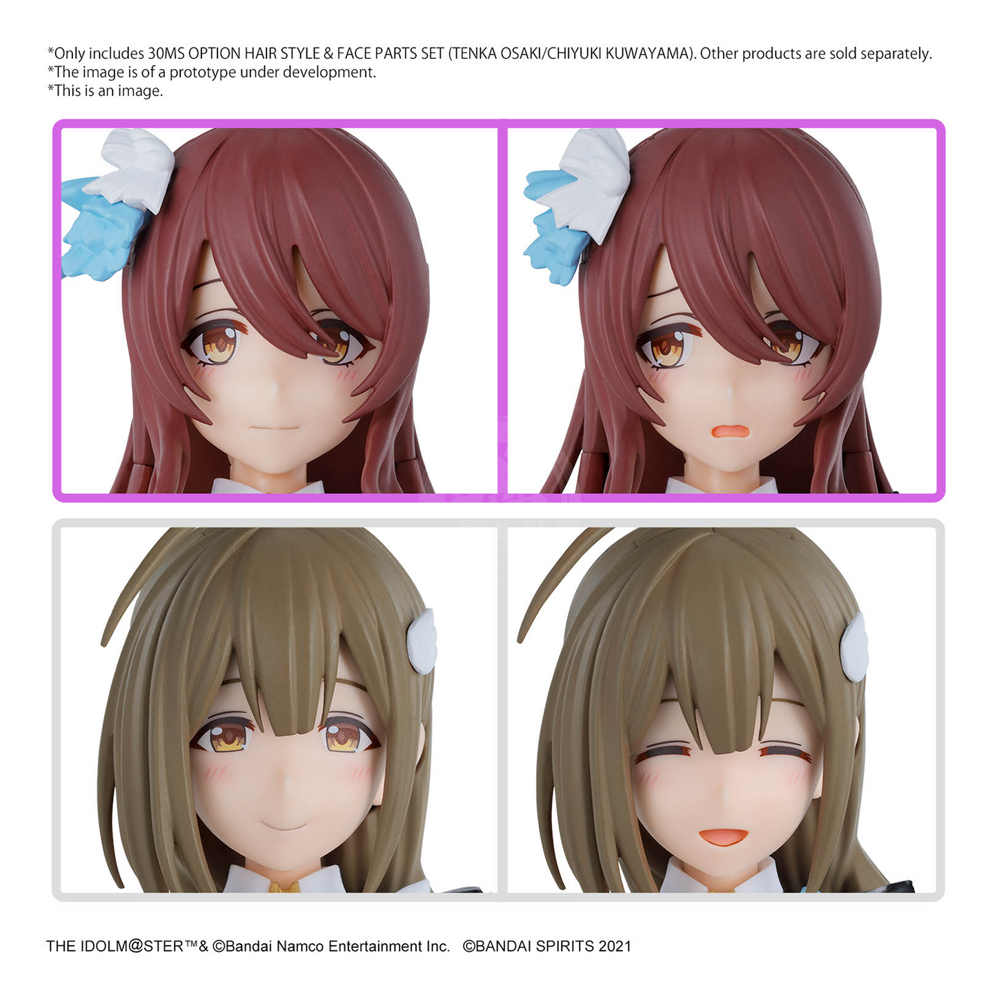 Bandai - 30MS Option Hair Style & Face Parts Set (Tenka Osaki/Chiyuki Kuwayama) - ShokuninGunpla