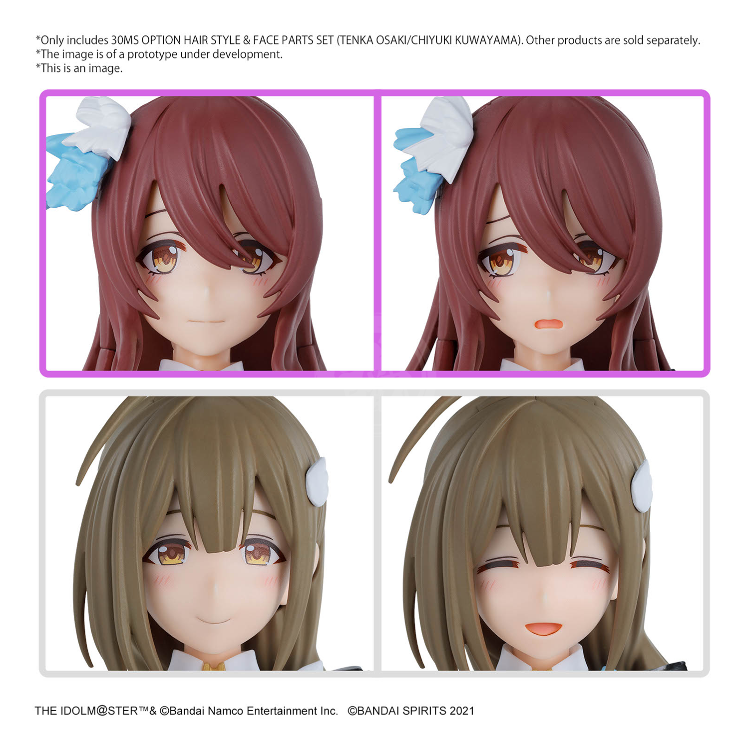 Bandai - 30MS Option Hair Style & Face Parts Set (Tenka Osaki/Chiyuki Kuwayama) - ShokuninGunpla