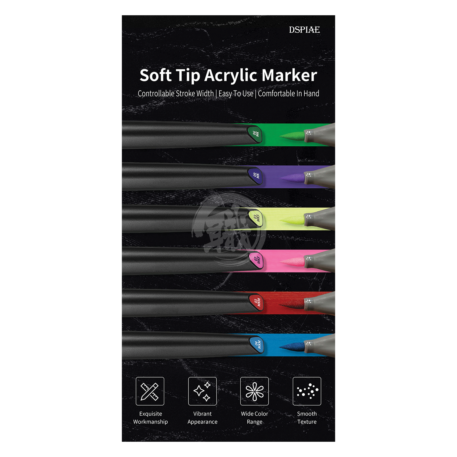 DSPIAE - MKM-07 Gun Metal Soft Tip Acrylic Marker - ShokuninGunpla