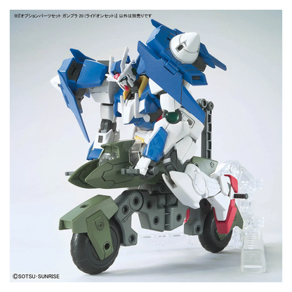 Bandai Gunpla model kit option parts set for Ride-On, featuring detailed plastic components for customization and assembly.