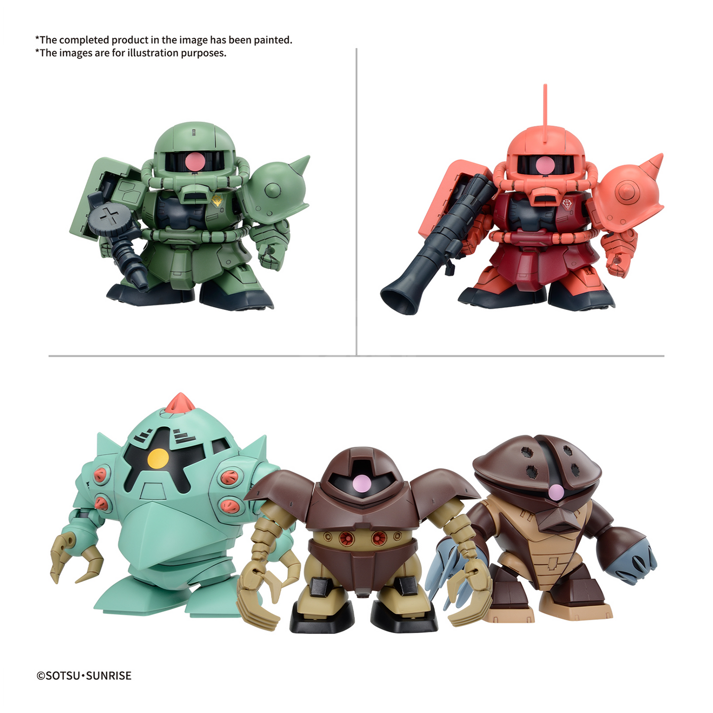 SD BB Senshi Mobile Suit Gundam Principality of Zeon MS Set