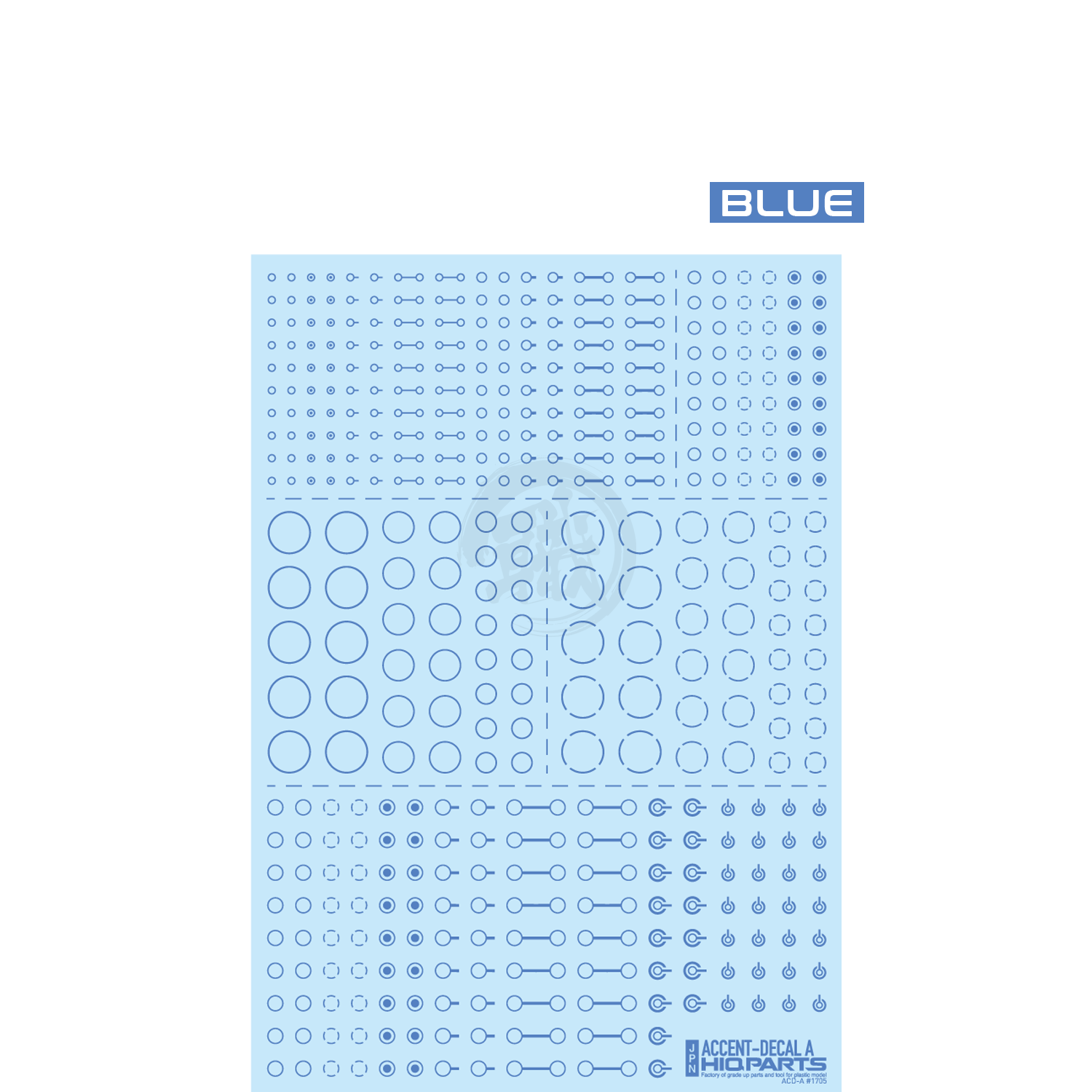 HIQParts - Accent Decal A [Blue] - ShokuninGunpla