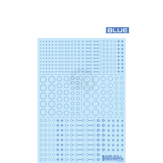 HIQParts - Accent Decal A [Blue] - ShokuninGunpla