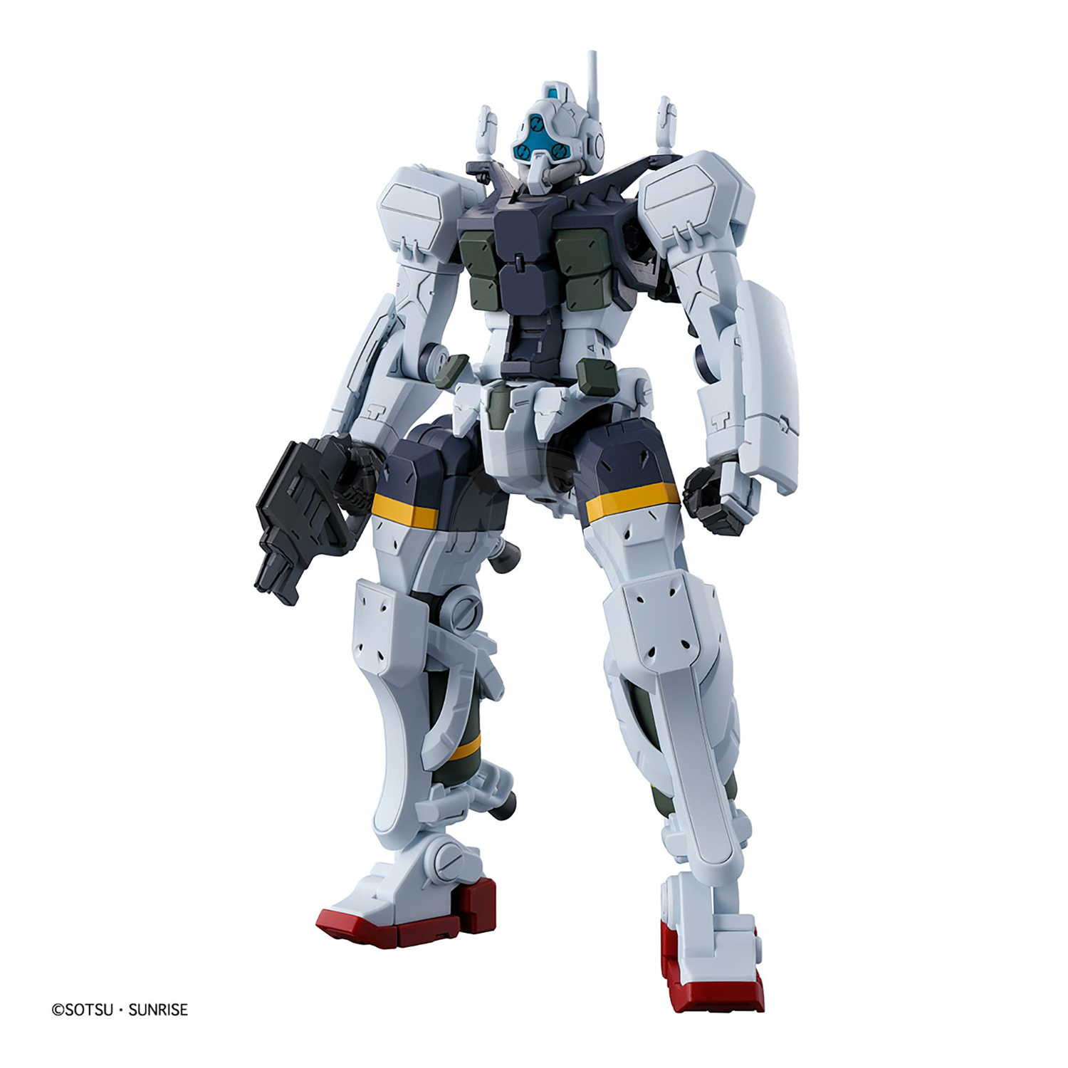 Bandai HG Bocata's Gelgoog model kit assembled with detailed armor and weaponry, ready for display.