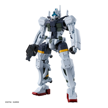 Bandai HG Bocata's Gelgoog model kit assembled with detailed armor and weaponry, ready for display.