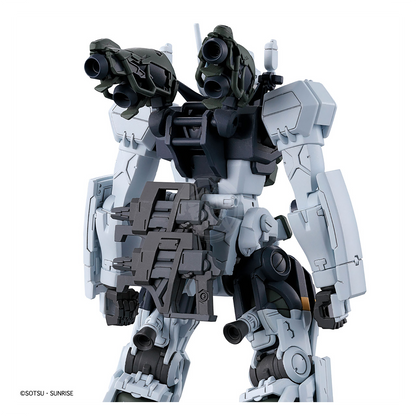 Bandai HG Bocata's Gelgoog model kit displayed on a clean surface, showcasing detailed robot parts and vibrant colors.