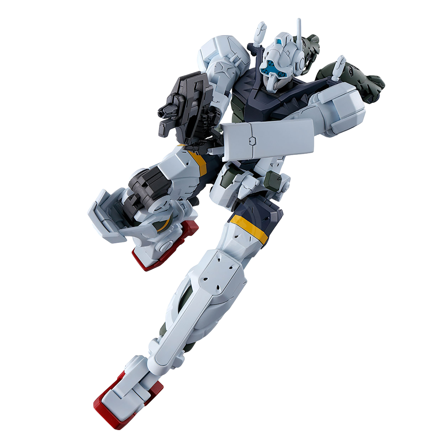 Bandai HG Bocata's Gelgoog model kit assembled, featuring detailed plastic parts and vibrant colors on a neutral background.