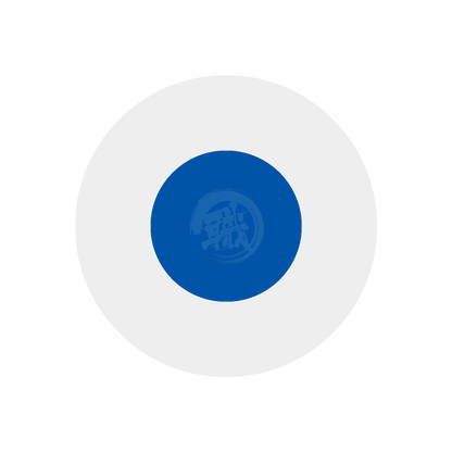 Blue GSI Creos paint swatch showing a smooth, vibrant blue color sample for artistic and craft projects.