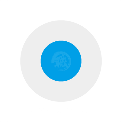 Blue paint swatch labeled Clear Blue by GSI Creos, showing smooth, vibrant blue color sample for art and craft projects.