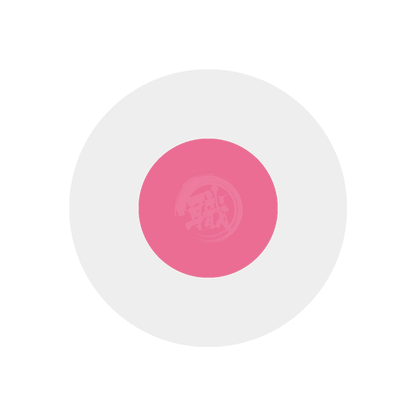 Pink GSI Creos paint bottle with the label visible, showcasing the vibrant color and product branding.