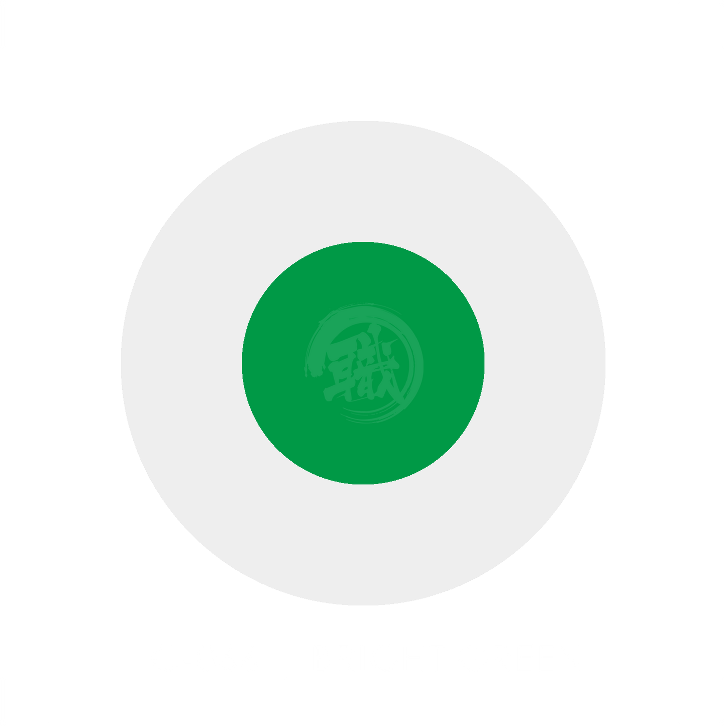 Bright green GSI Creos paint in a container with a vibrant, smooth application, showcasing the vivid color and quality.