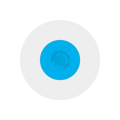 Light blue GSI Creos paint swatch label C323, showcasing a soft, pastel blue color sample for artistic and crafting projects.