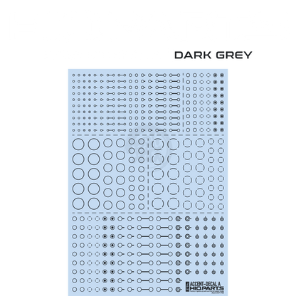 HIQParts - Accent Decal A [Dark Grey] - ShokuninGunpla