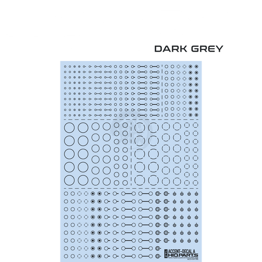 HIQParts - Accent Decal A [Dark Grey] - ShokuninGunpla