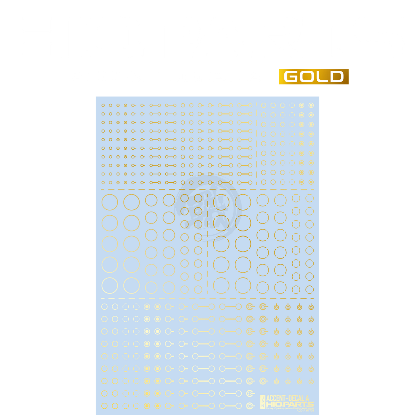 HIQParts - Accent Decal A [Gold] - ShokuninGunpla