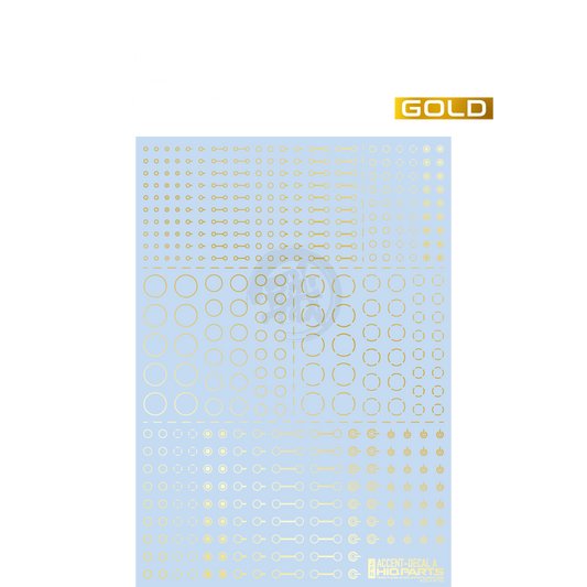 HIQParts - Accent Decal A [Gold] - ShokuninGunpla