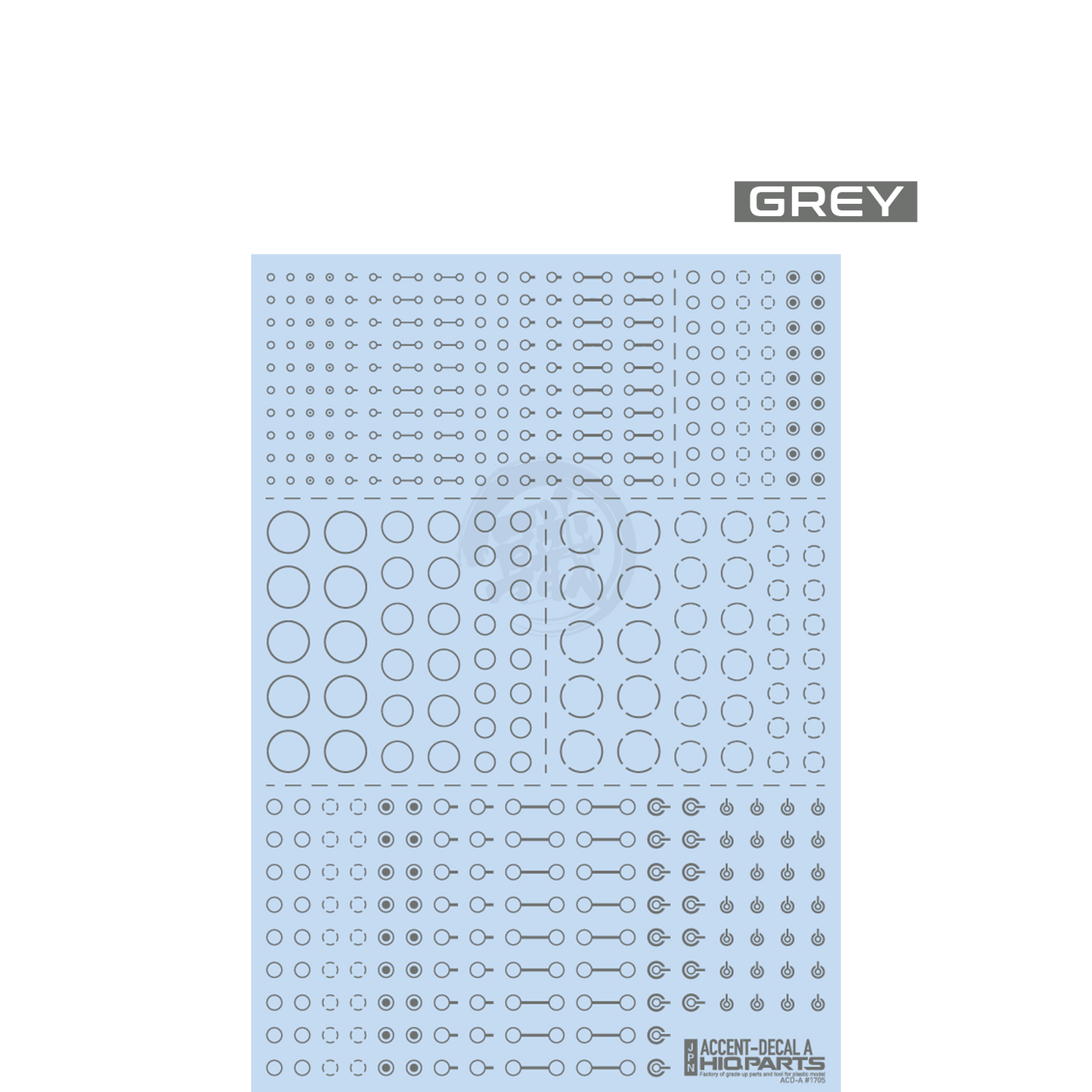 HIQParts - Accent Decal A [Grey] - ShokuninGunpla