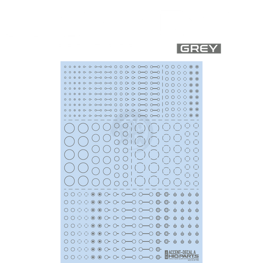 HIQParts - Accent Decal A [Grey] - ShokuninGunpla